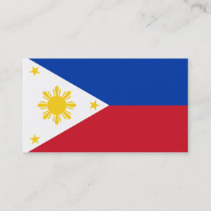 Bandeira dos cartões de visitas de Filipinas