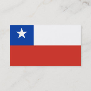 Bandeira dos cartões de visitas do Chile