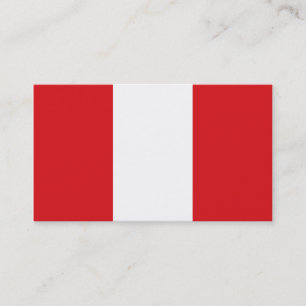 Bandeira dos Cartões de visitas do Peru