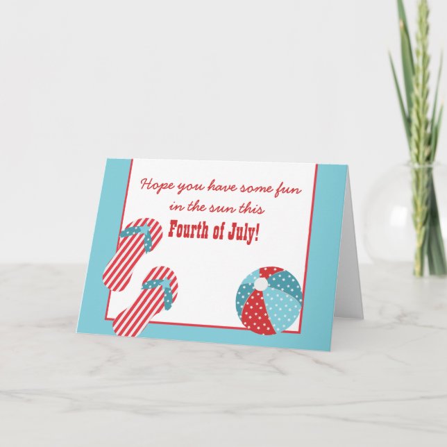 Bandeira dos Estados Unidos praia partido cartão (Frente)