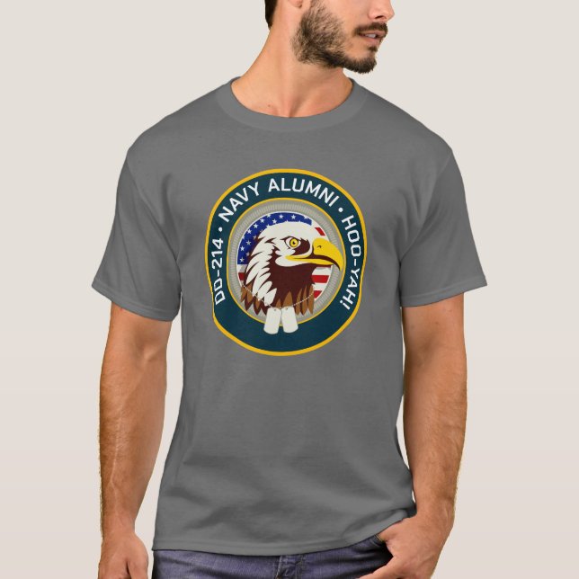 Bandeira dos EUA Emblema de Águia | Camiseta DD 21 (Frente)