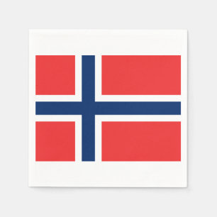 Bandeira dos guardanapo de papel de Noruega