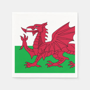 Bandeira dos guardanapo de papel de Wales