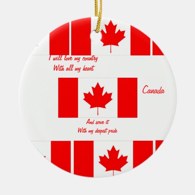Bandeira dos ornamentos do canadá (Frente)