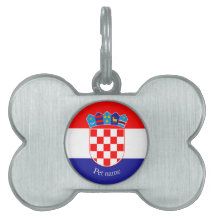 Bandeira e Emblema Croata com Nome