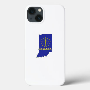 Bandeira e mapa do estado de Indiana
