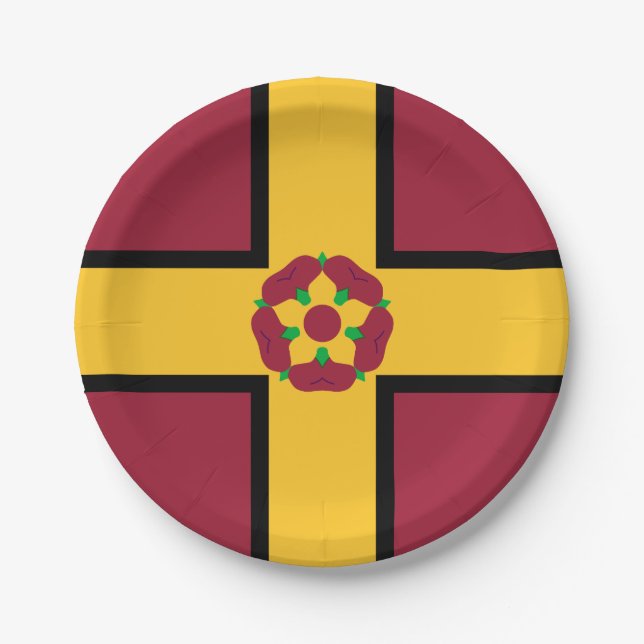 Bandeira em Pratos de Papel de Northamptonshire (Frente)
