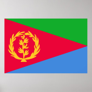Bandeira eritreia Impressão Valor Poster de Papel