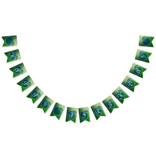 Bandeira feericamente verde da estamenha da festa