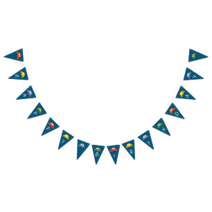 Bandeira feita sob encomenda do aniversário dos