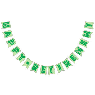 BANDEIRA FELIZ da APOSENTADORIA, cor verde