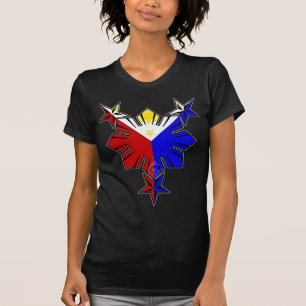 Bandeira filipina Sun e camisa das estrelas