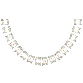 Bandeira floral de pêssego doce