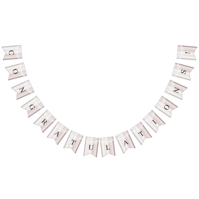 Bandeira Floral de rendas brancas elegantes (Todos)