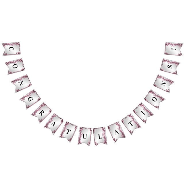 Bandeira Floral Flórida De Folhas Rosa (Todos)