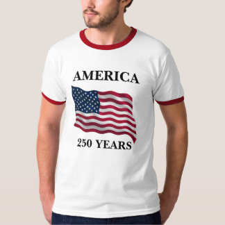 Bandeira Homens América 250 Anos Camiseta