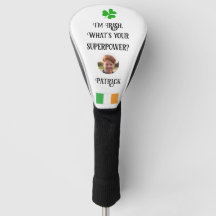 Bandeira irlandesa e foto de shamrock Cobrir Golf 