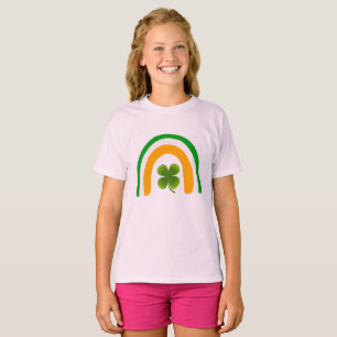Bandeira irlandesa Rainbow Clover Shamrock T-shirt