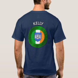 Bandeira Irlandesa Trevo Nó Celta - Kelly T-Shirt