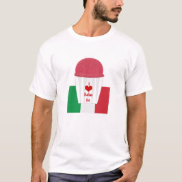 Bandeira italiana de camisa de gelo colorida itali