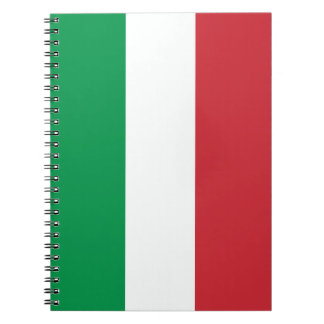 Bandeira italiana do caderno espiral feito sob