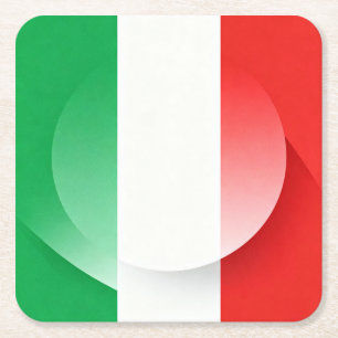 Bandeira Italiana Minimalista Porta-copos