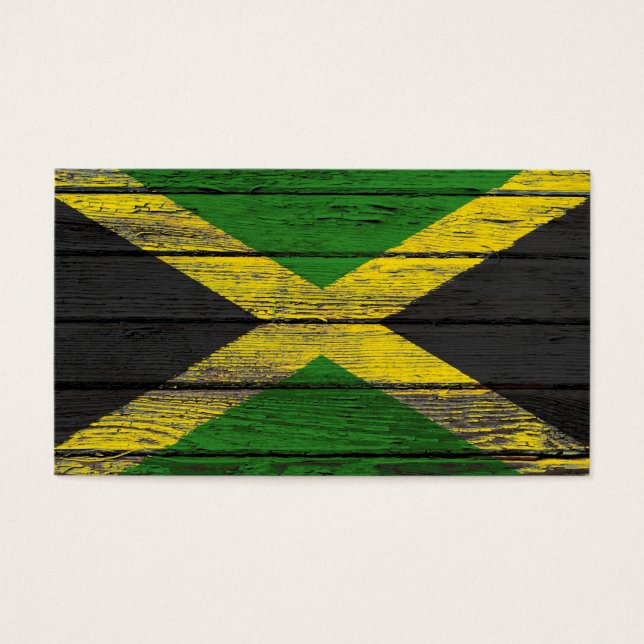 Bandeira jamaicana com efeito de grão de madeira g (Frente)