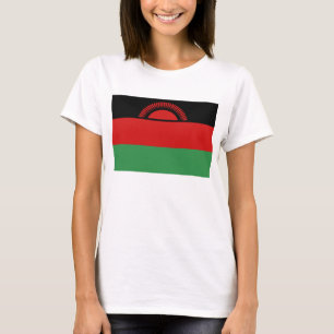 Bandeira Malawi e Mapa de T-Shirt