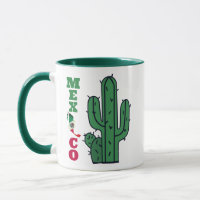 Bandeira Mexicana - Xícara de Café Verde Vermelho