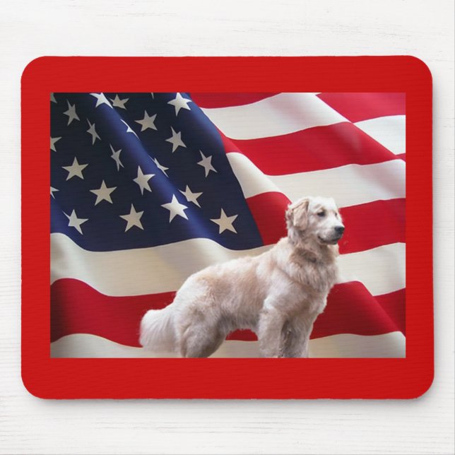 Bandeira Mousepad do golden retriever (Frente)