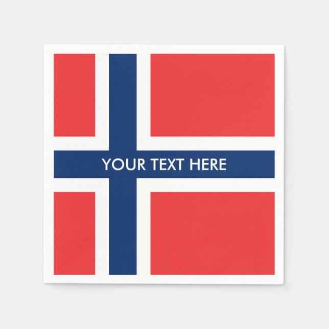Bandeira norueguesa de guardanapos de partidos adu (Frente)