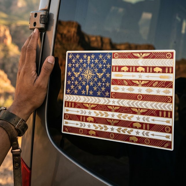 Bandeira Patrimonial Art Déco | Decalque dos Estad (Lifestyle Shot)