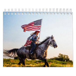 Bandeira patriótica americana do calendário