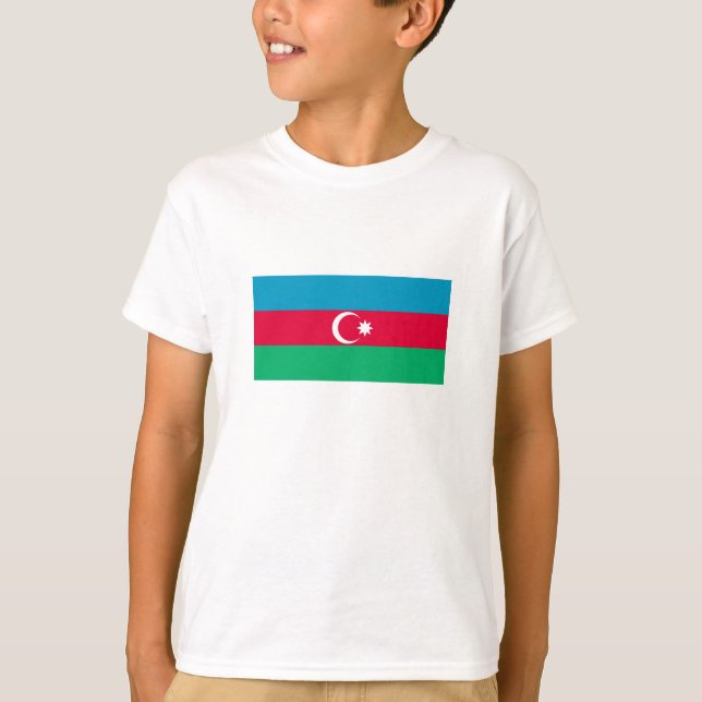 Bandeira Patriótica Azerbaijão T-Shirt (Frente)