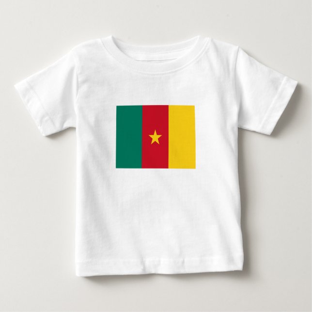 Bandeira Patriótica Camarões Baby T-Shirt (Frente)