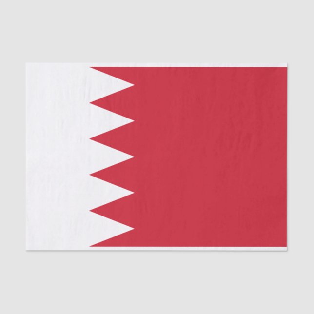 Bandeira Patriótica do Papel Tecido do Bahrein (Frente )