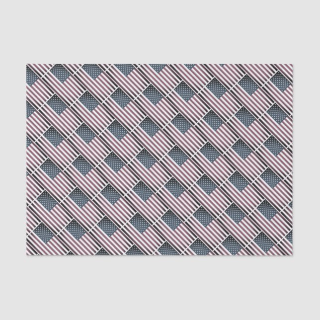 Bandeira Patriótica dos EUA 4 de julho papel de te (Frente )