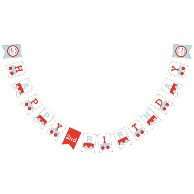 Bandeira personalizada do aniversário do trem (Todos)