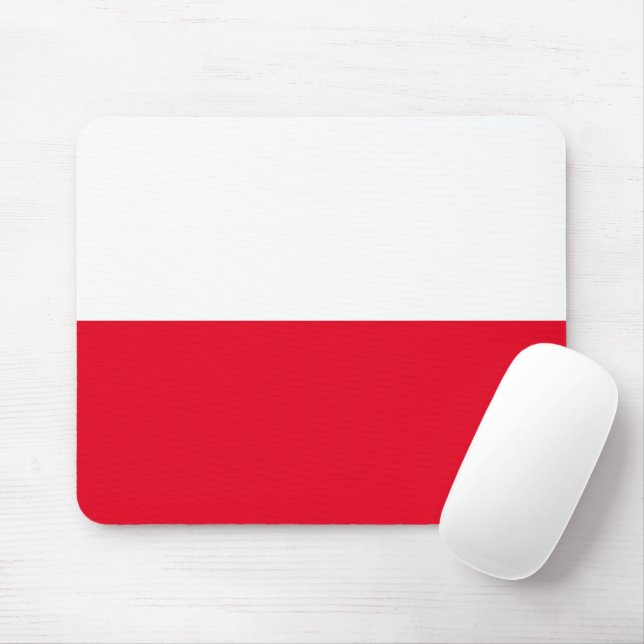 Bandeira Polonesa Mousepad (Com mouse)