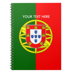 Bandeira portuguesa do caderno espiral personaliza
