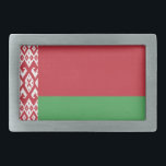 Bandeira Retangular Belt Buckle, Patriótica da Bie<br><div class="desc">A bandeira nacional da Bielorrússia.</div>