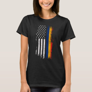 Bandeira romena americana T-Shirt - Orgulho Romêni