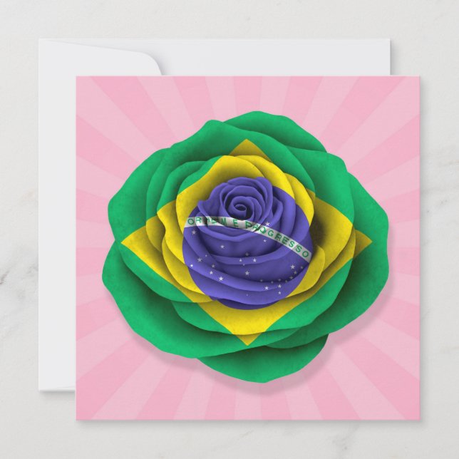 Bandeira Rosa brasileira a rosa (Frente)