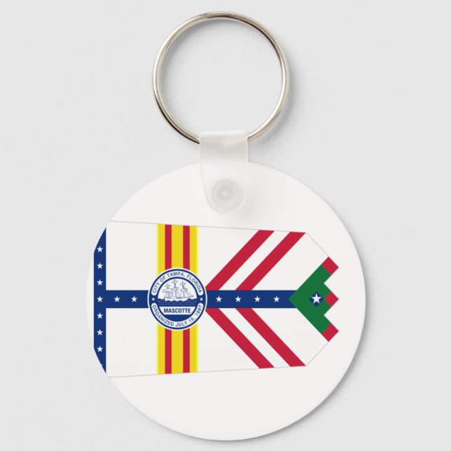Bandeira Tampa (Flórida) Chaveiro (Frente)