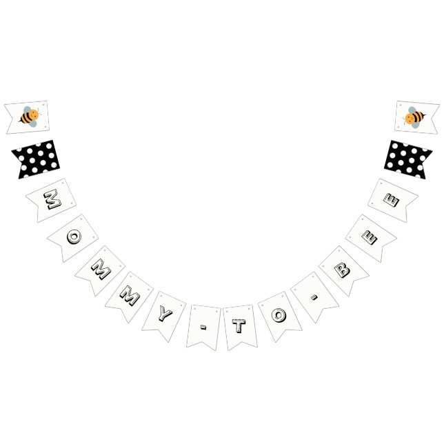 Bandeira temático do chá de fraldas da abelha - (Todos)