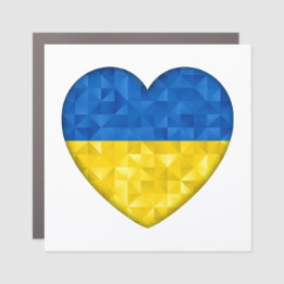 Bandeira ucraniana. Coração. Eu amo a Ucrânia. Eu