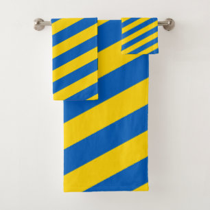 Bandeira ucraniana e toalha da Ucrânia, adeptos d