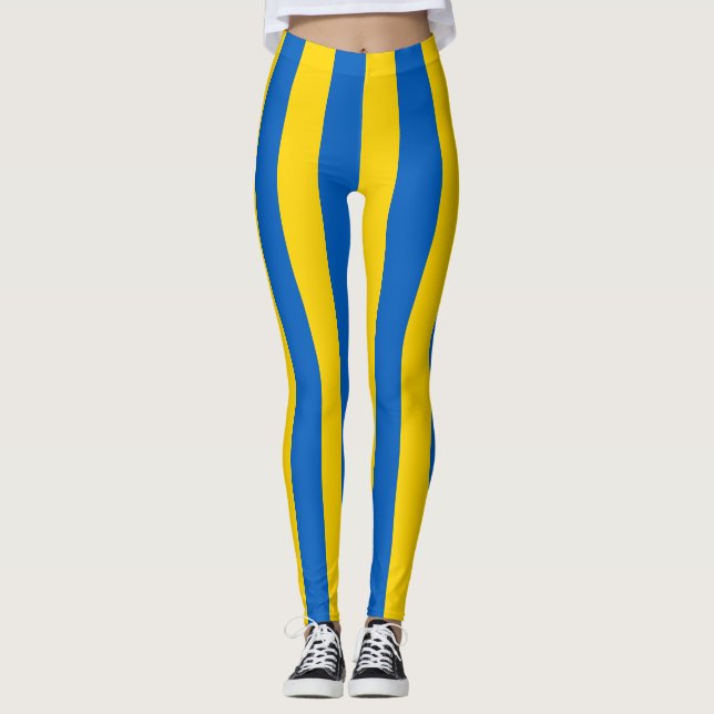 Bandeira Ucraniana (Ucrânia) Leggings Espalhadas (Frente)