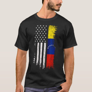 Bandeira venezuelana americana T-Shirt - Orgulho d
