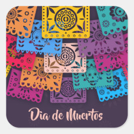 Bandeiras Coloridas do Dia de Muertos | Adesivo